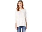 Mod-o-doc Rayon Spandex Slub Jersey Long Sleeve Hooded Tee With Satin Trim (camellia) Women's T Shirt