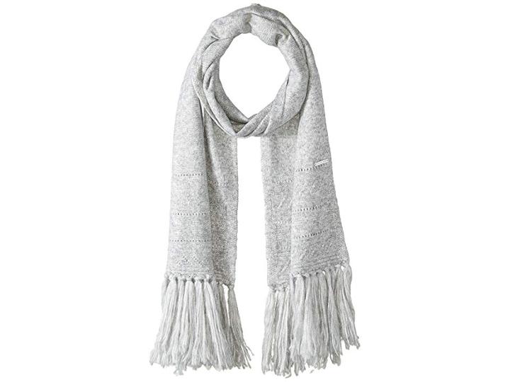 Michael Michael Kors Stitch Mix Muffler (pearl Heather Grey/silver) Scarves