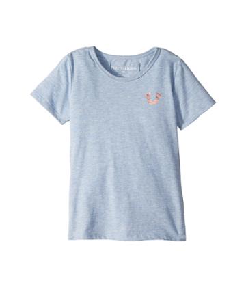 True Religion Kids Crafted Pride Tee (toddler/little Kids) (light Blue Heather) Girl's T Shirt