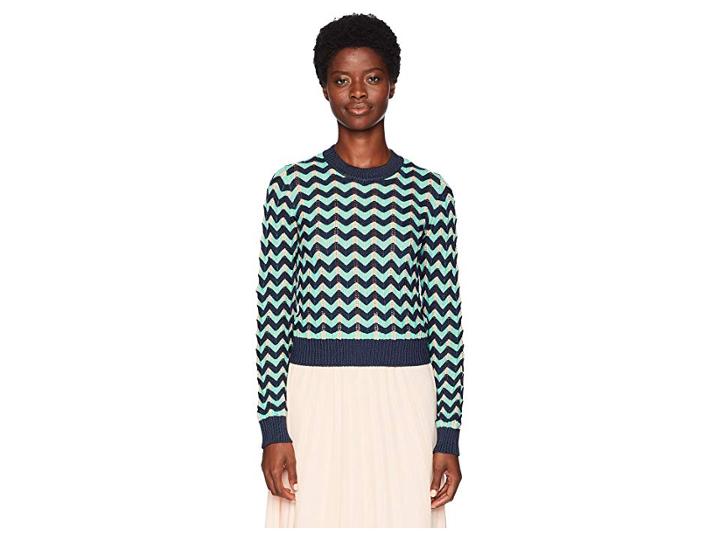 M Missoni Chunky Zigzag Sweater (mint) Women's Sweater