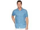 True Grit Avalon Anchors Lux Linen Shirt (soft Blue) Men's Short Sleeve Button Up