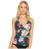 La Blanca Beyond The Jungle Halter Goddess Tankini (hunter) Women's Swimwear