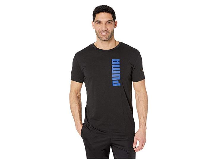 Puma Energy Tri-blend Graphic T-shirt (puma Black/sodalite Blue) Men's T Shirt