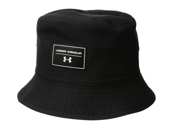 Under Armour Switchback Bucket Hat (little Kids/big Kids) (black/overcast Gray/white) Bucket Caps