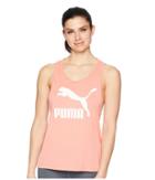 Puma Classics Logo Tank Top (shell Pink) Women's Sleeveless