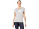 New Balance Essentials Stacked Logo Tee (athletic Grey) Women's T Shirt