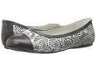 Softwalk Napa (black Rose Fabric/smooth Leather) Women's Flat Shoes