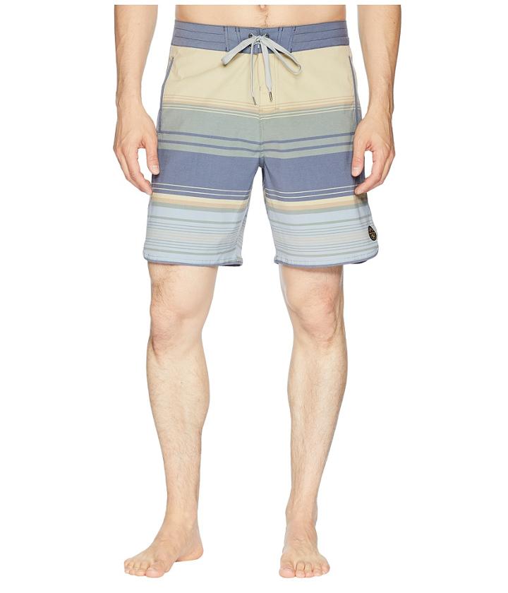 United By Blue Sea Bed Scallop Boardshorts (olive) Men's Swimwear