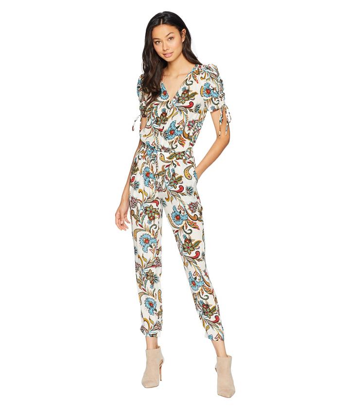 Juicy Couture Ornate Floral Paisley Silk Jumpsuit (angel Ornate Floral) Women's Jumpsuit & Rompers One Piece