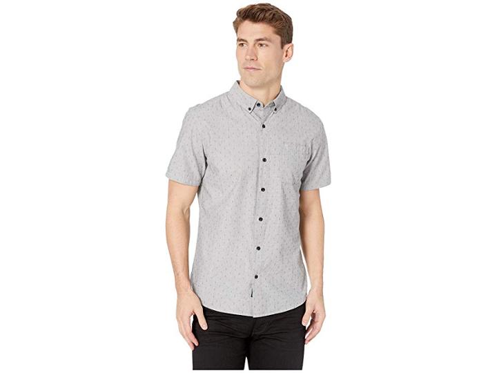 Roark Harvest Short Sleeve Woven (grey) Men's Clothing