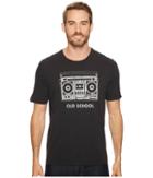 Life Is Good Old School Boombox Smooth Tee (night Black) Men's Short Sleeve Pullover