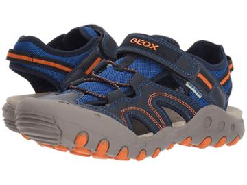 Geox Kids Kyle 12 (big Kid) (navy/orange) Boy's Shoes
