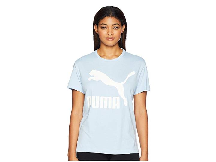 Puma Classics Logo Tee (cerulean) Women's T Shirt