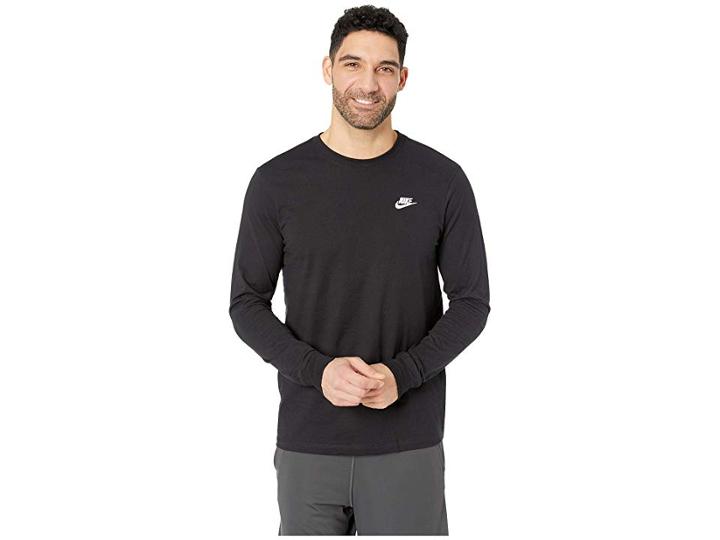 Nike Nsw Tee Long Sleeve Embroidered Futura (black/white) Men's T Shirt