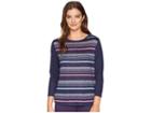 Nautica Striped Pullover Top (fall Lines Navy) Women's Pajama