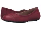 Softwalk Napa (red Nubuck Embossed Leather/leather) Women's Flat Shoes
