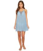 Roxy Softly Love Solid Dress Cover-up (blue Shadow) Women's Swimwear