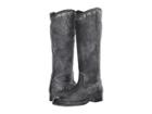 Frye Melissa Button Multi Stud (black Waxed Full Grain) Women's  Boots