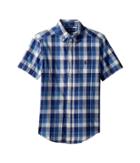 Polo Ralph Lauren Kids Cotton Madras Sport Shirt (big Kids) (blue Multi) Boy's Clothing