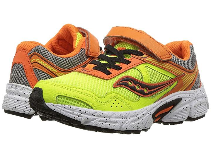 Saucony Kids Cohesion 10 A/c (little Kid) (orange/citron) Boys Shoes