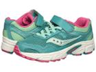 Saucony Kids Cohesion 10 A/c (little Kid) (turquoise) Girls Shoes