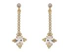 Kate Spade New York Rise And Shine Linear Earrings (clear/gold) Earring