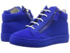 Giuseppe Zanotti Kids Flock Sneaker (toddler) (electric Blue) Kids Shoes