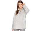 Dylan By True Grit Frosty Tipped Pile 1/4 Zip Stadium Pullover (heather) Women's Clothing