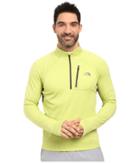 The North Face Impulse Active 1/4 Zip Pullover (chive Green Heather/climbing Ivy Green (prior Season)) Men's Long Sleeve Pullover