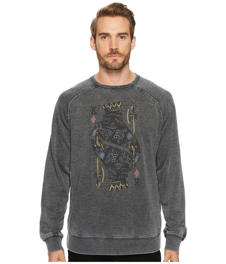 Lucky Brand Venice Burnout Sweatshirt (jet Black) Men's Sweatshirt