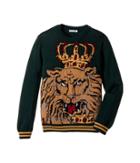 Dolce & Gabbana Kids Lion King Sweater (toddler/little Kids) (green Print) Boy's Sweater