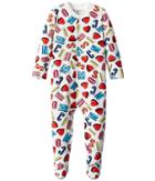 Moschino Kids All Over Logo Heart Print Footie (infant) (multi) Girl's Jumpsuit & Rompers One Piece