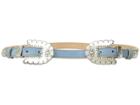 Leatherock Isabel Double Belt (light Indigo) Women's Belts