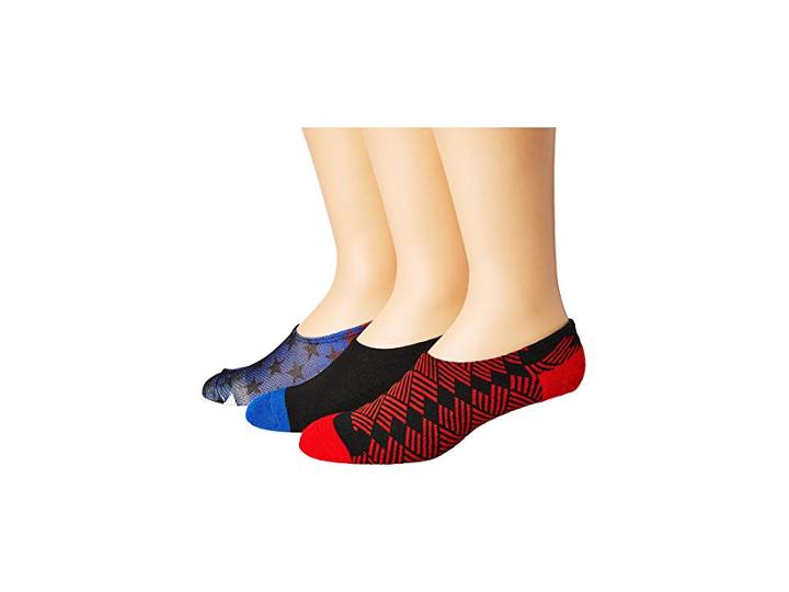Converse Chucks Americana Embroidery Print 3-pair Pack (multi) Men's No Show Socks Shoes