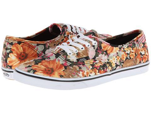Vans Authentic Lo Pro ((floral) Coriander/true White) Skate Shoes