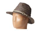 San Diego Hat Company Rhf6121 2 Brim Raffia Fedora Hat (grey) Fedora Hats