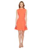 Ted Baker Jacquard Panel Skater Dress (mid Orange) Women's Dress