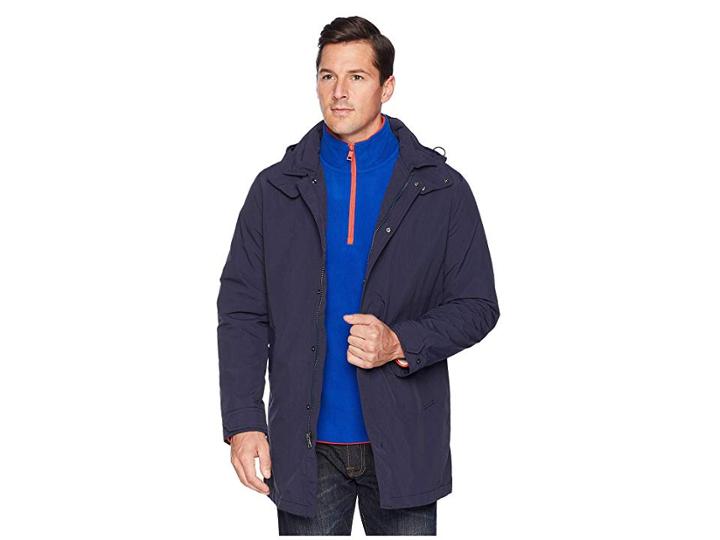 Nautica Water Resistant Car Coat (navy) Men's Coat