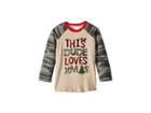 Mud Pie Camo Christmas Long Sleeve Raglan T-shirt (infant/toddler) (gray) Boy's T Shirt