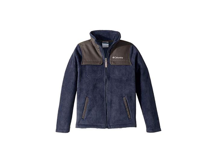 Columbia Kids Steens Mountaintm Novelty Full Zip Fleece (little Kids/big Kids) (collegiate Navy/grill) Boy's Fleece