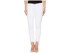 Hudson Jeans Tally Mid-rise Skinny Crop W/ Chewed Hem In Destroyed Optical White (destroyed Optical White) Women's Jeans