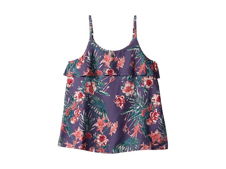 Roxy Kids Inner Feelings Strappy Top (big Kids) (crown Blue Flower Games) Girl's Sleeveless