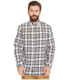 Vans Sycamore Long Sleeve Woven Top (white/new Charcoal) Men's Long Sleeve Button Up