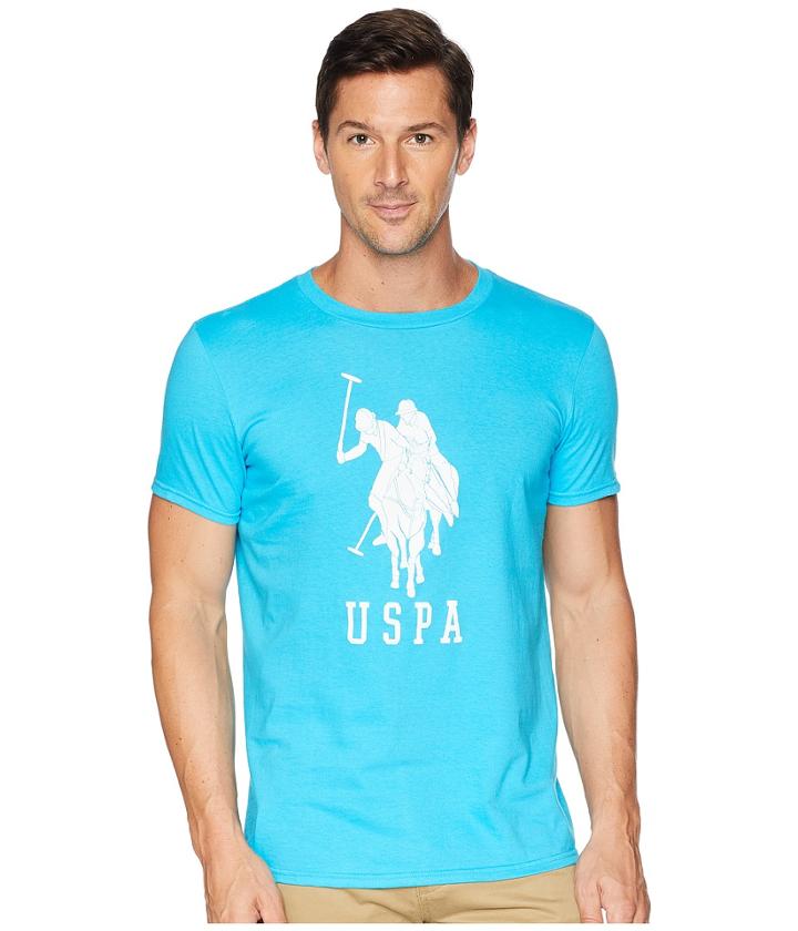 U.s. Polo Assn. Uspa Bd Crew Tee (horizon Blue) Men's Short Sleeve Pullover