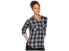 Columbia Collegiate Times Twotm Hooded Long Sleeve Shirt (fsu/black Check) Women's Long Sleeve Button Up