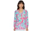 Lilly Pulitzer Elsa Top (raz Berry Lobsters In Love) Women's Blouse