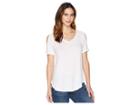 Mod-o-doc Linen Jersey Cold Shoulder Raglan Tee (white) Women's T Shirt