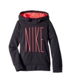 Nike Kids Therma Training Pullover Hoodie (little Kids/big Kids) (black/racer Pink) Girl's Sweatshirt