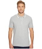 Lacoste Short Sleeve Petit Pique W/ Tonal Crock Regular (silver Chine/white) Men's Short Sleeve Pullover