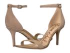 Sam Edelman Patti Strappy Sandal Heel (oatmeal Kid Suede Leather) High Heels
